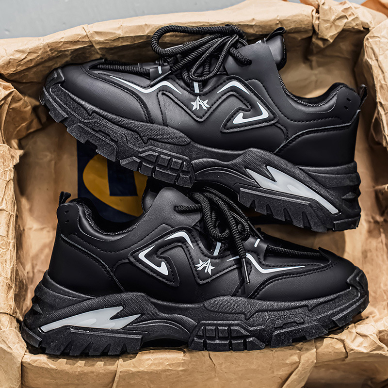 Vyrų rudens darbo batai su PU viršumi, guminiu padu, apvaliu pirštu, kvėpuojantys