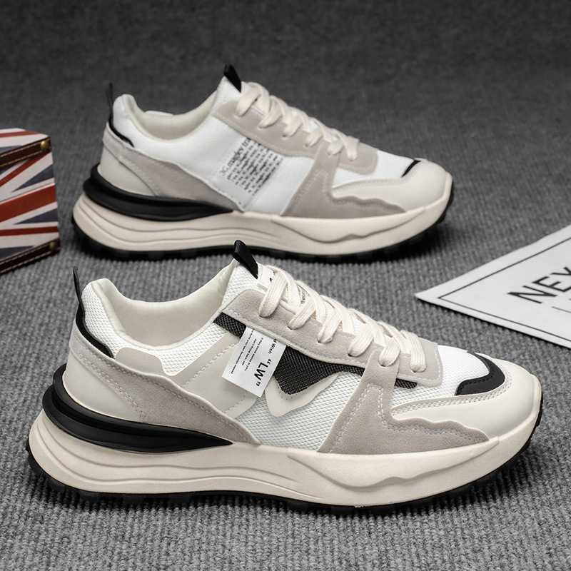 Vyriski kvėpuojantys tinkliniai sportbačiai, apvaliu nosimi, EVA įdėklas, gumos padas, dviejų spalvų dizainas