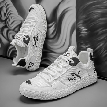 Vyriski tinkliniai kvėpuojantys laisvalaikio sportbačiai raišteliais, lengvi, žemas profilio dizainas, PVC padas (Viršus: megztas; Raišteliai; Pralaidumas ir atsparumas dėvėjimui; PVC padalas; Žemas profilis)