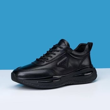 Vīriešu ikdienas sporta apavi ar gumijas zoli, apaļa purngala, auklas priekšā, vidēja papēte 3–5 cm, pavasaris