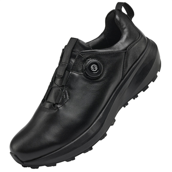 Muške kožne casual cipele s debelom potplatom, gornji dio od teleće kože, gumena potplata, okrugli vrh, srednja visina peta 3-5 cm, prednje kopčanje remenom