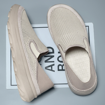 Vyriški Slip-On bateliai iš drobės, kvėpuojantys, be kvapo, žemas viršus, PVC pada injekciniu formavimu, įdėklas Dali medvilnės