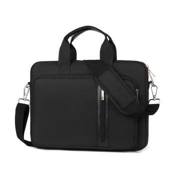 Üzleti laptop táska kettős rétegű kialakítással, Oxford anyag, vízálló és ütésálló, nagy kapacitású, vállon átvethető