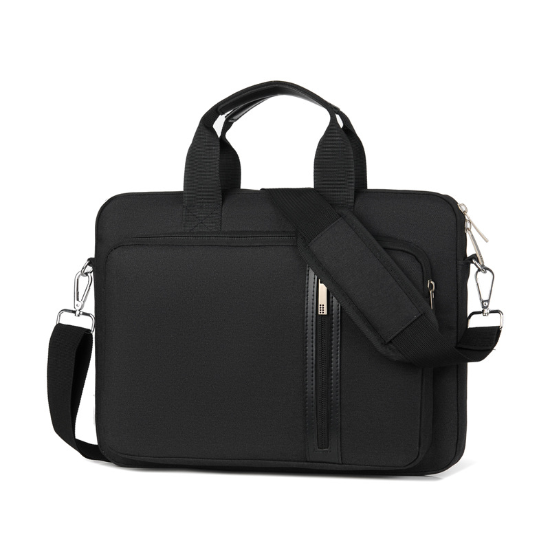 Üzleti laptop táska kettős rétegű kialakítással, Oxford anyag, vízálló és ütésálló, nagy kapacitású, vállon átvethető