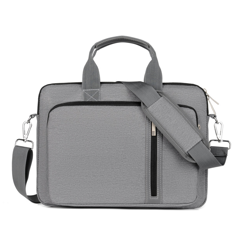 Üzleti laptop táska kettős rétegű kialakítással, Oxford anyag, vízálló és ütésálló, nagy kapacitású, vállon átvethető