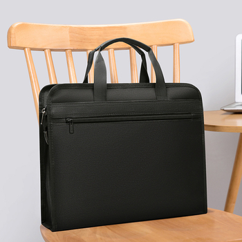 Мъжка чанта за документи A4 с цип, делова чанта от Oxford плат