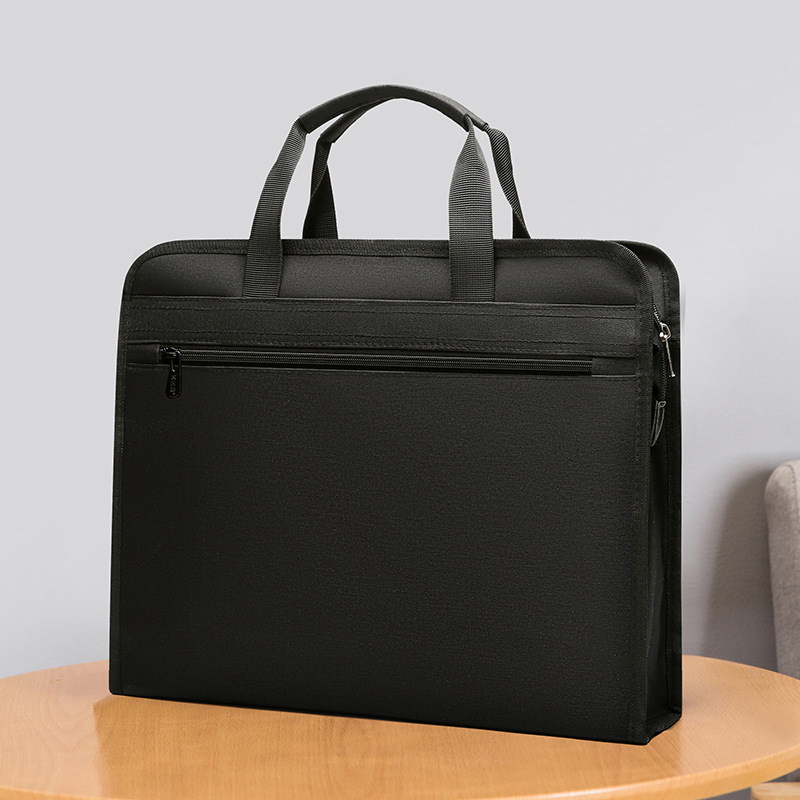 Мъжка чанта за документи A4 с цип, делова чанта от Oxford плат