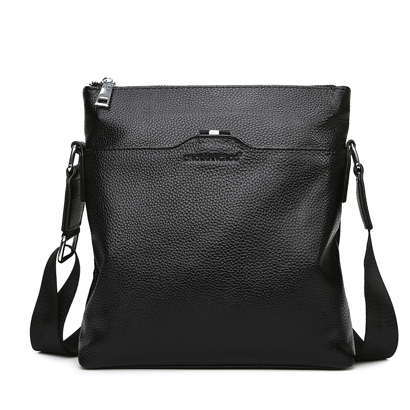 DROIKANGAROO muška torba preko ramena — koža, gornji sloj kože, Model 66281, Poslovni stil