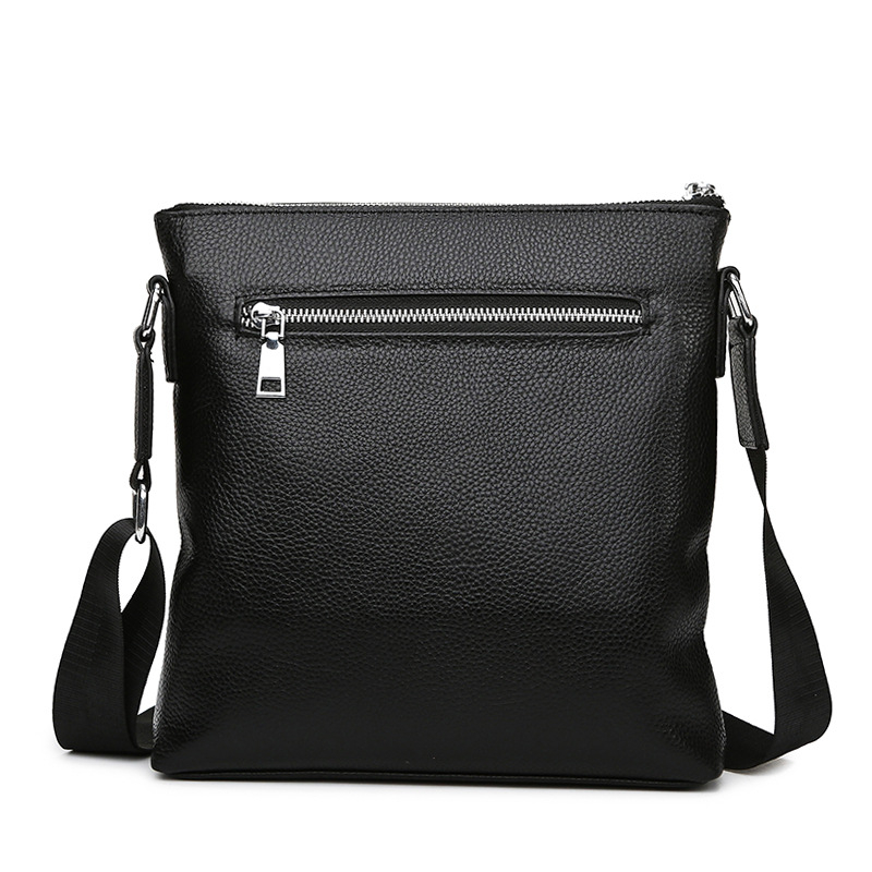 DROIKANGAROO muška torba preko ramena — koža, gornji sloj kože, Model 66281, Poslovni stil