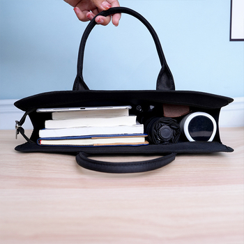 Wojia Офис портфейл, Oxford материя, цип, голям капацитет, архивен стил