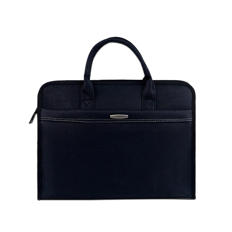 Wojia Офис портфейл, Oxford материя, цип, голям капацитет, архивен стил