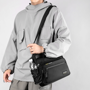 Muška torba preko ramena od Oxford platna, gradski stil, podstava od poliestera, uzorak s pismima, prozračna, ultra lagana, izolacija, antibakterijska, za poslovna putovanja