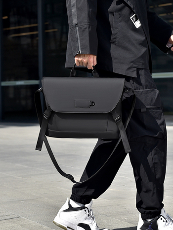 Férfi válltáska városi egyszerű stílusban, Oxford anyag, poliészter bélés, vízálló és kopásálló