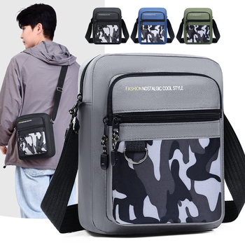 Muška crossbody torba preko ramena, vodootporna Oxford tkanina, poliester podstava, jesen 2025
