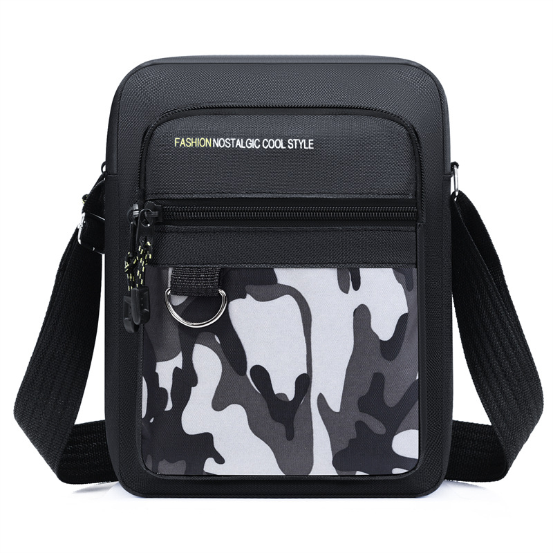 Muška crossbody torba preko ramena, vodootporna Oxford tkanina, poliester podstava, jesen 2025