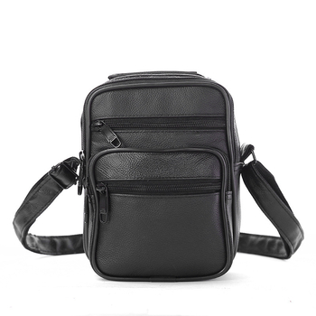 Férfiak számára készült crossbody bőrtáska, valódi bőrből, két rétegű marhabőr, vízálló, nagy kapacitás üzleti utazásokhoz.