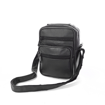 Férfiak számára készült crossbody bőrtáska, valódi bőrből, két rétegű marhabőr, vízálló, nagy kapacitás üzleti utazásokhoz.