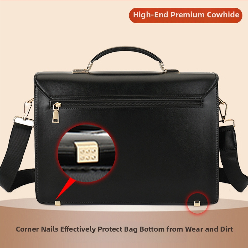 Podniková taška z pravej kože s kombinovaným zámkom, rozšíriteľná, odolná voči opotrebeniu, vodotesná