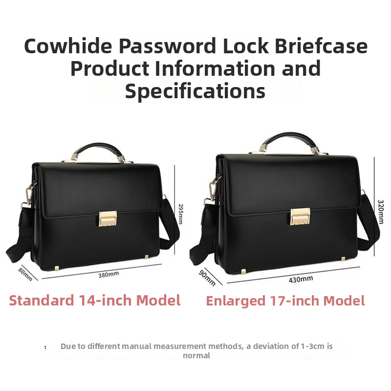 Podniková taška z pravej kože s kombinovaným zámkom, rozšíriteľná, odolná voči opotrebeniu, vodotesná