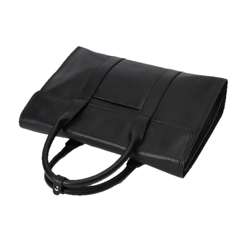 Zhihua Leather Goods Üzleti táska – Valódi bőr, Első réteg marhabőr, Nagy kapacitás, Üzleti út stílusú