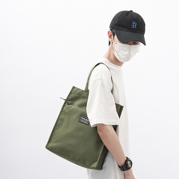 Férfi nylon tote táska, 13 hüvelykes laptop befogadására, nagy kapacitású, üzleti utazásokhoz