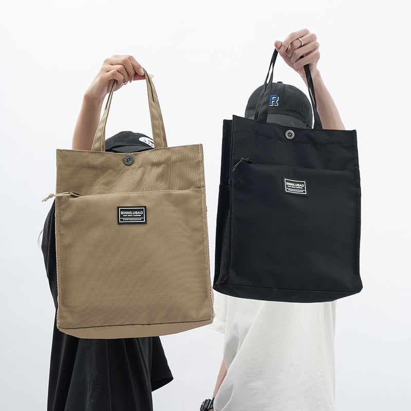 Férfi nylon tote táska, 13 hüvelykes laptop befogadására, nagy kapacitású, üzleti utazásokhoz