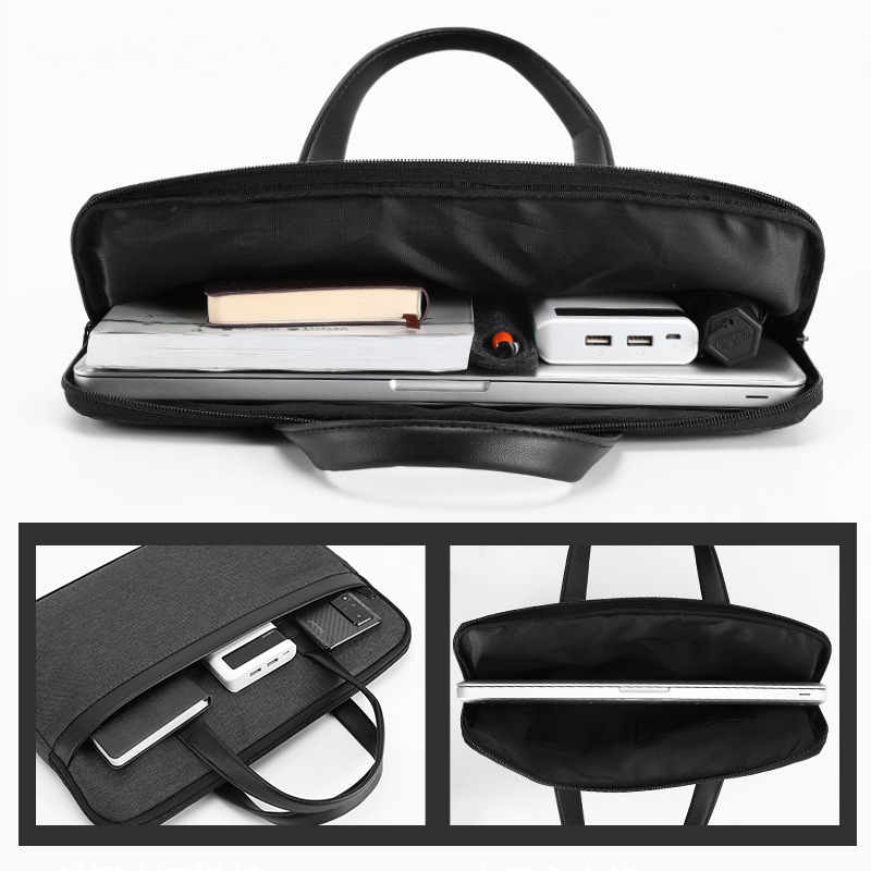 Jin Zhengnuo férfi üzleti aktatáska, vízálló Oxford anyagból, csíkos minta, stílus: üzleti utak, Modell 2102