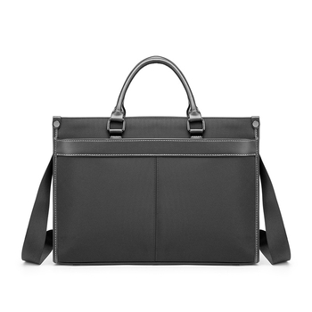 Nylon férfi üzleti irattáska, vízálló, kopásálló, poliészter bélés, egyszínű minta