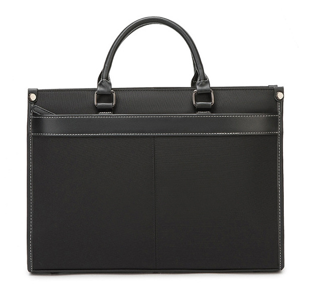 Nylon férfi üzleti irattáska, vízálló, kopásálló, poliészter bélés, egyszínű minta