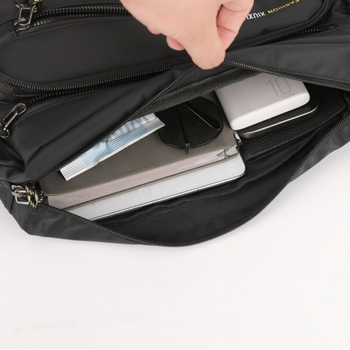 Férfi üzleti válltáska, Oxford anyag, poliészter bélés, vízálló, kopásálló, Stílus: üzleti utazás