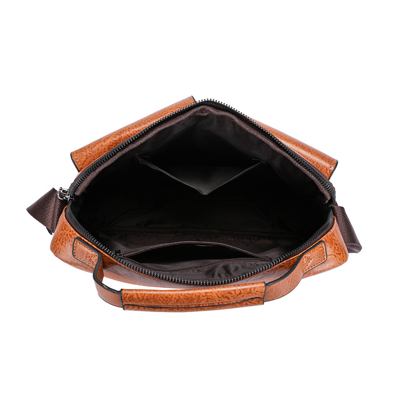 Férfi vállon átvetett táska – PU bőr, modell 9005, üzleti ingázás stílus