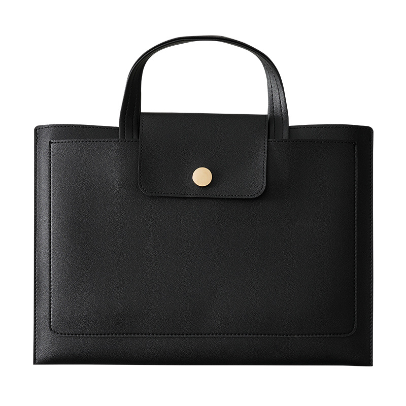 Peter PU кожена делова чанта за документи със щракване, водоустойчива