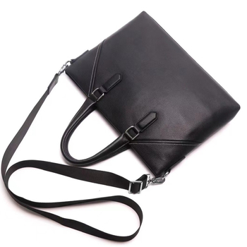 Férfi üzleti táska valódi bőrből, városi minimalist stílus, felsőréteg marhabőrből, poliészter bélés, egyszínű mintázat, vízálló