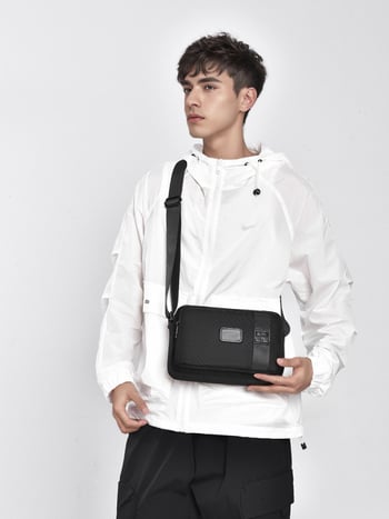 Muška crossbody torba, vrhunska Oxford tkanina, velika kapaciteta, višestruka poslovna torba, podstava od poliestera, uzorak 1680 ballistic nylon, vodootporna