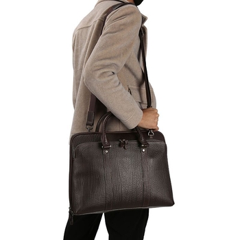 G-FAVOR muška kožna aktovka, poslovni stil putovanja, prugasti uzorak, podstava poliester-pamuk