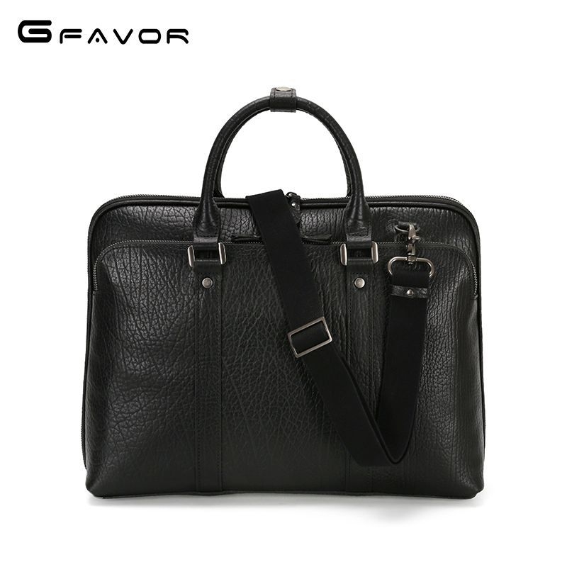 G-FAVOR muška kožna aktovka, poslovni stil putovanja, prugasti uzorak, podstava poliester-pamuk