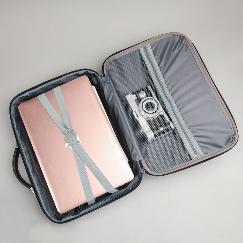 Τσάντα φορητού υπολογιστή από καμβά για επιχειρηματικό στυλ, εξαιρετικά ελαφριά, προστασία από κλοπή, επένδυση από πολυεστέρα, ρετρό στυλ