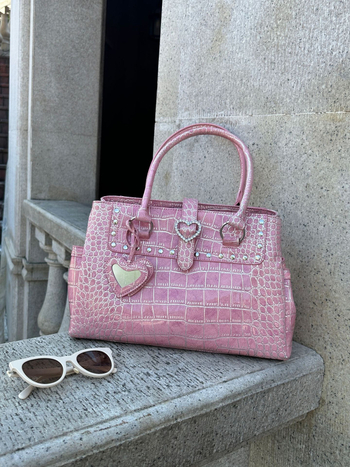 Geantă Tote croco, pentru femei, stil stradal, material PU, formă orizontală pătrată, căptușeală poliester