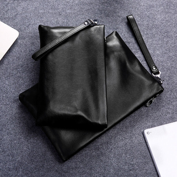 Muška kožna clutch torbica u stilu omotnice, mekana koža, PU podstava, za slobodno vrijeme putovanja