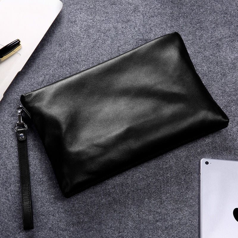 Muška kožna clutch torbica u stilu omotnice, mekana koža, PU podstava, za slobodno vrijeme putovanja