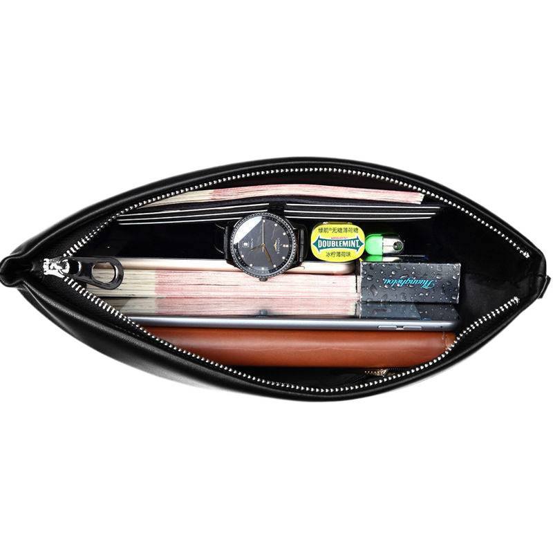 Muška kožna clutch torbica u stilu omotnice, mekana koža, PU podstava, za slobodno vrijeme putovanja