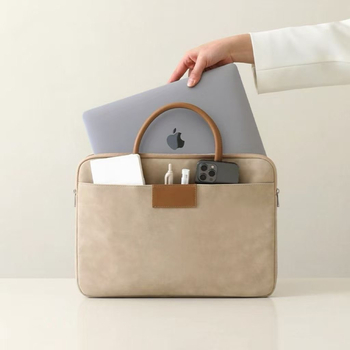 Geantă de laptop business – material PU respirabil, stil urban minimalist, căptușeală din piele sintetică, primăvara 2025, unisex