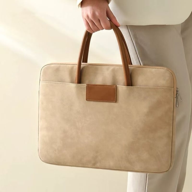 Geantă de laptop business – material PU respirabil, stil urban minimalist, căptușeală din piele sintetică, primăvara 2025, unisex