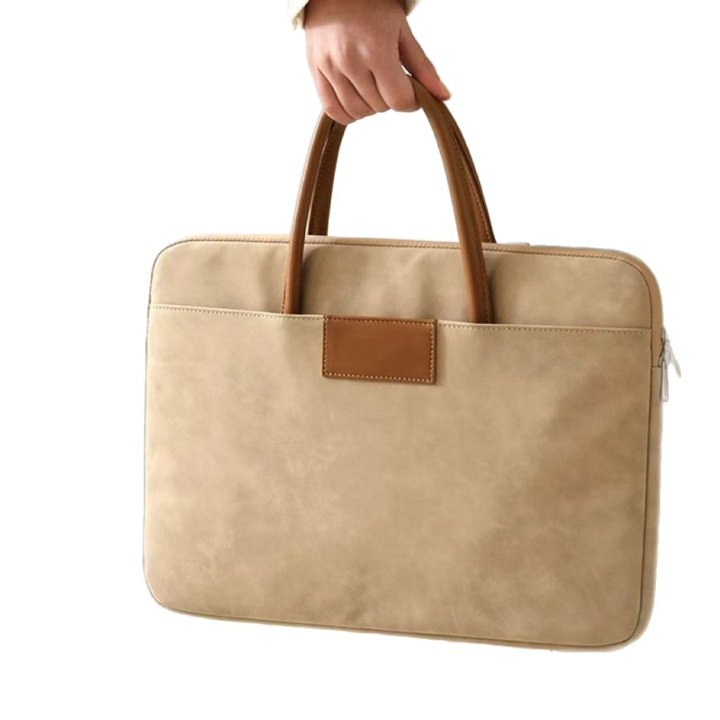 Geantă de laptop business – material PU respirabil, stil urban minimalist, căptușeală din piele sintetică, primăvara 2025, unisex