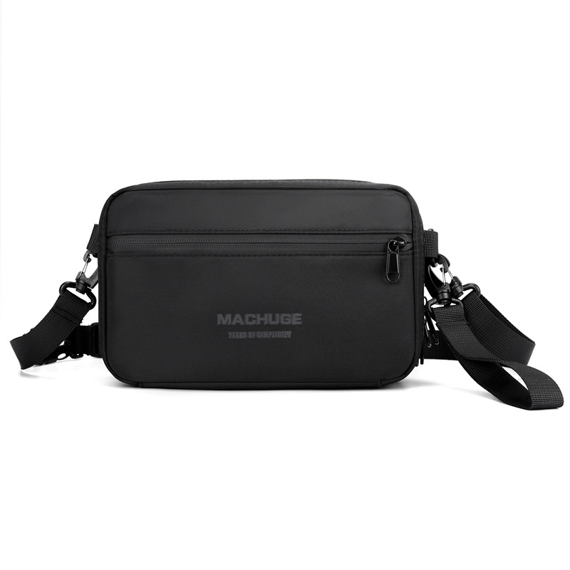 Muška crossbody torba, multifunkcionalna za poslovna putovanja i svakodnevnu upotrebu, gradski minimalistički stil, najlon s poliesterom podstavom, džep za 8-inčni uređaj