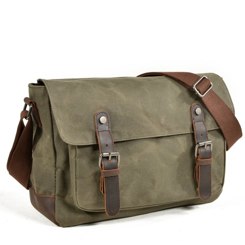 Muška platnena crossbody torba 6027 — jedinstven dizajn, podstava od poliester-pamuk, poslovna torba za poslovna putovanja