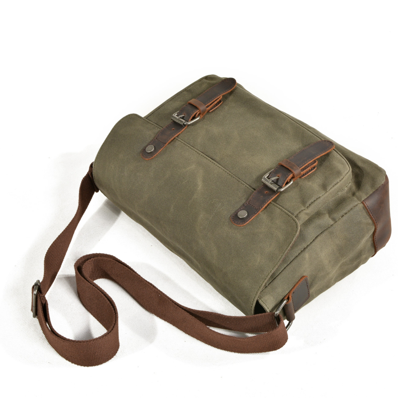 Muška platnena crossbody torba 6027 — jedinstven dizajn, podstava od poliester-pamuk, poslovna torba za poslovna putovanja