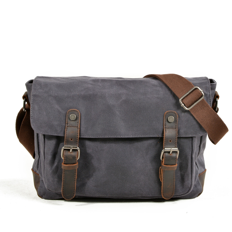 Muška platnena crossbody torba 6027 — jedinstven dizajn, podstava od poliester-pamuk, poslovna torba za poslovna putovanja
