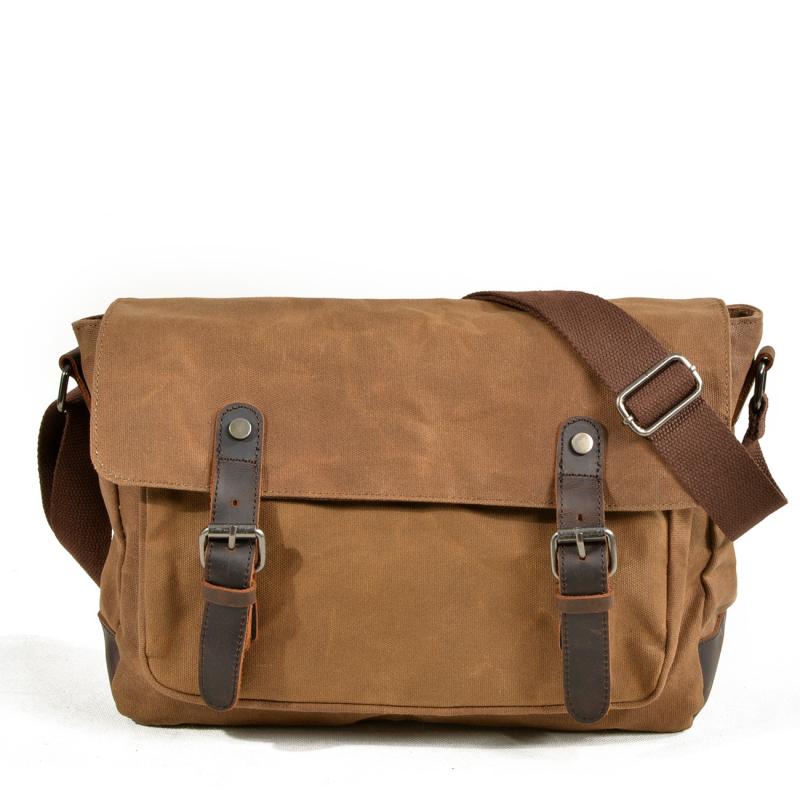 Muška platnena crossbody torba 6027 — jedinstven dizajn, podstava od poliester-pamuk, poslovna torba za poslovna putovanja