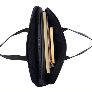 Делов портфейл за документи от оксфордски платно, водоустойчив офис чанта с 2 отделения и цип